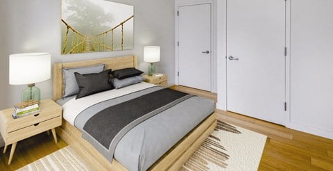 Bedroom With Brown Decor at 568 Union, Brooklyn, 11211